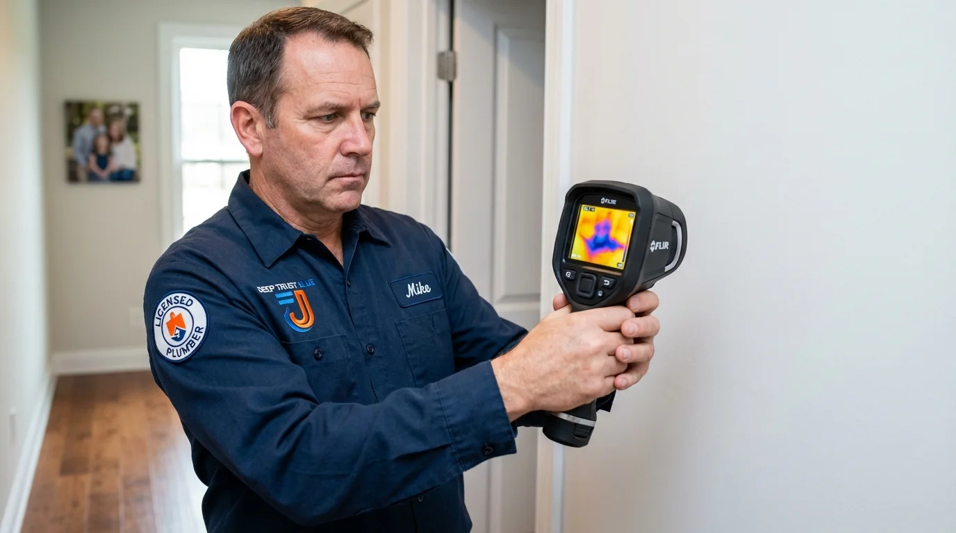 Thermal imaging leak detection by Johns Plumbing LLC in Rockaway Beach